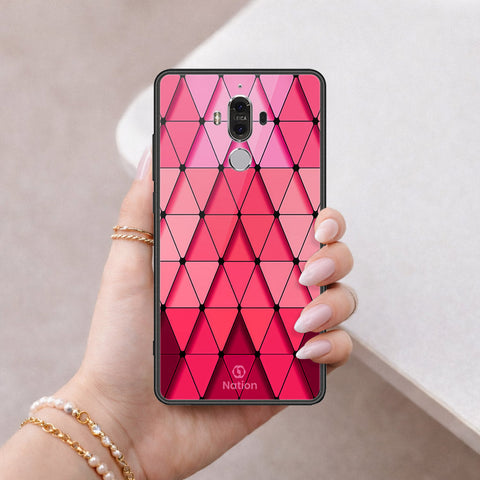 Huawei Mate 9 Cover - ONation Pyramid Series - HQ Ultra Shine Premium Infinity Glass Soft Silicon Borders Case