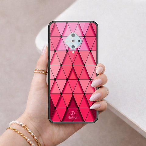 Vivo S1 Pro Cover - ONation Pyramid Series - HQ Ultra Shine Premium Infinity Glass Soft Silicon Borders Case