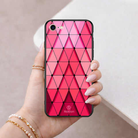 iPhone SE 2020 - ONation Pyramid Series - HQ Ultra Shine Premium Infinity Glass Soft Silicon Borders Case