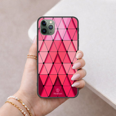 iPhone 11 Pro Max - ONation Pyramid Series - HQ Ultra Shine Premium Infinity Glass Soft Silicon Borders Case