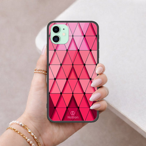 iPhone 11 - ONation Pyramid Series - HQ Ultra Shine Premium Infinity Glass Soft Silicon Borders Case