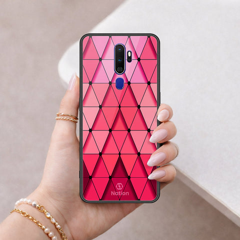 Oppo A5 2020 Cover - ONation Pyramid Series - HQ Ultra Shine Premium Infinity Glass Soft Silicon Borders Case