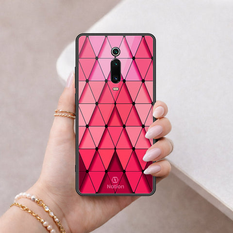 Xiaomi Mi 9T Cover - ONation Pyramid Series - HQ Ultra Shine Premium Infinity Glass Soft Silicon Borders Case