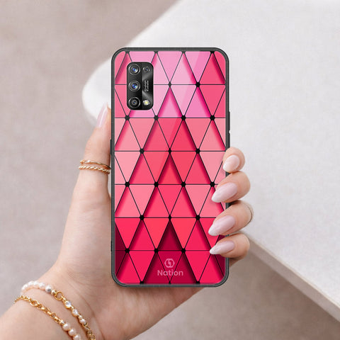 Realme 7 Pro Cover - ONation Pyramid Series - HQ Ultra Shine Premium Infinity Glass Soft Silicon Borders Case