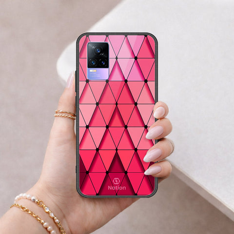 Vivo V21e Cover - ONation Pyramid Series - HQ Ultra Shine Premium Infinity Glass Soft Silicon Borders Case