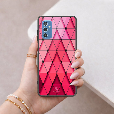 Samsung Galaxy M52 5G Cover - ONation Pyramid Series - HQ Ultra Shine Premium Infinity Glass Soft Silicon Borders Case