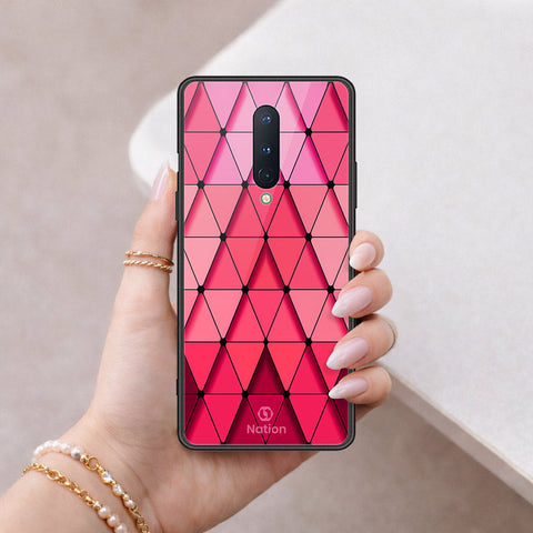 OnePlus 8 Cover - ONation Pyramid Series - HQ Ultra Shine Premium Infinity Glass Soft Silicon Borders Case