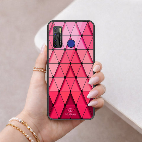 Tecno Spark 5 Cover - ONation Pyramid Series - HQ Ultra Shine Premium Infinity Glass Soft Silicon Borders Case
