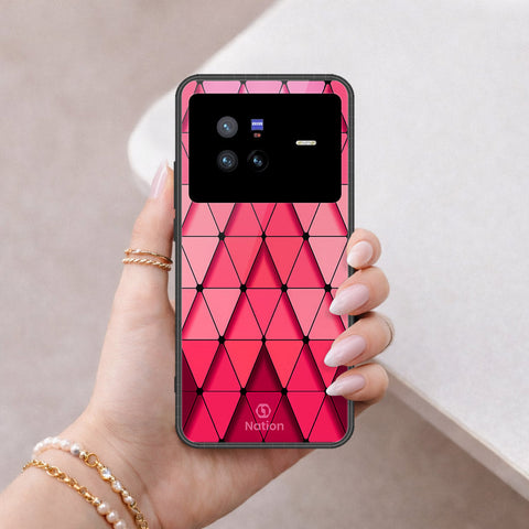 Vivo X80 Cover - ONation Pyramid Series - HQ Ultra Shine Premium Infinity Glass Soft Silicon Borders Case