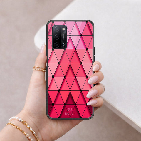 Oppo A55 5G Cover - ONation Pyramid Series - HQ Ultra Shine Premium Infinity Glass Soft Silicon Borders Case