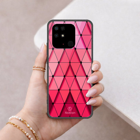 Xiaomi Redmi 10C Cover - ONation Pyramid Series - HQ Ultra Shine Premium Infinity Glass Soft Silicon Borders Case