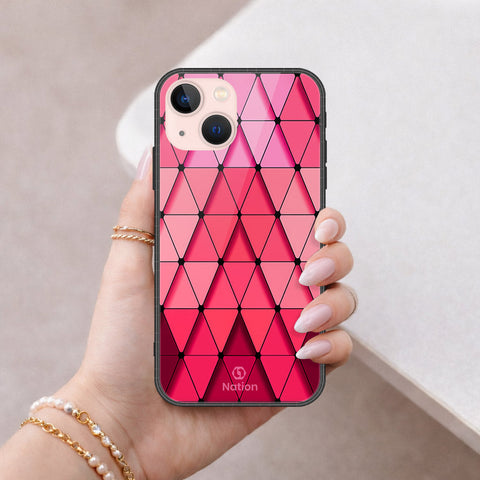 iPhone 14 - ONation Pyramid Series - HQ Ultra Shine Premium Infinity Glass Soft Silicon Borders Case