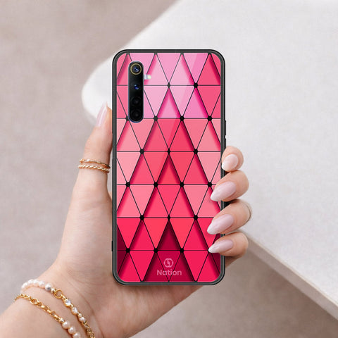 Realme 6 Cover - ONation Pyramid Series - HQ Ultra Shine Premium Infinity Glass Soft Silicon Borders Case
