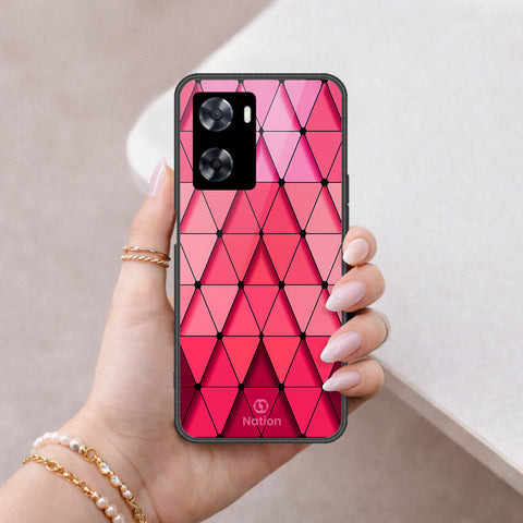 Oppo A57 4G 2022 Cover - ONation Pyramid Series - HQ Ultra Shine Premium Infinity Glass Soft Silicon Borders Case