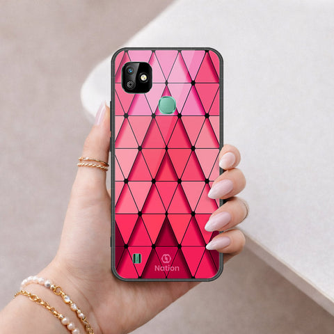 Infinix Smart HD 2021 Cover - ONation Pyramid Series - HQ Ultra Shine Premium Infinity Glass Soft Silicon Borders Case