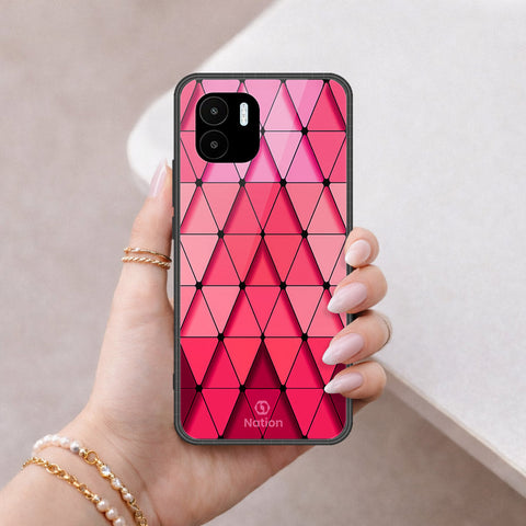 Xiaomi Redmi A1 Cover - ONation Pyramid Series - HQ Ultra Shine Premium Infinity Glass Soft Silicon Borders Case
