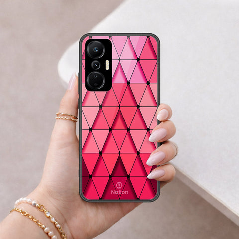 Infinix Hot 20S Cover - ONation Pyramid Series - HQ Ultra Shine Premium Infinity Glass Soft Silicon Borders Case