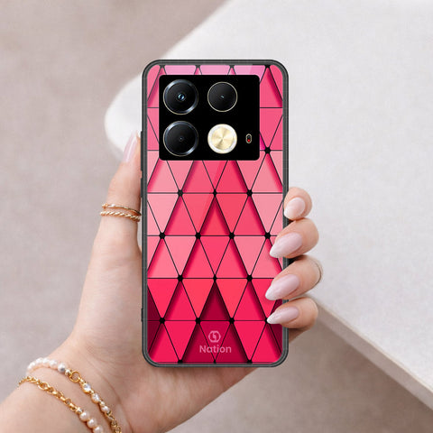 Infinix Note 40S Cover - ONation Pyramid Series - HQ Ultra Shine Premium Infinity Glass Soft Silicon Borders Case