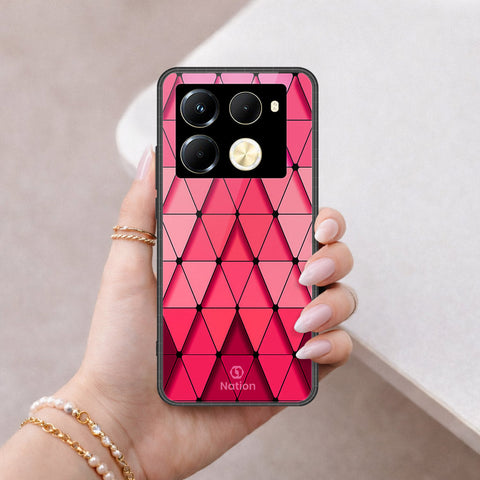 Infinix Note 40 Pro Cover - ONation Pyramid Series - HQ Ultra Shine Premium Infinity Glass Soft Silicon Borders Case