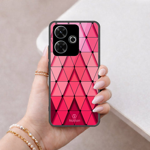 Xiaomi Poco M6 4G Cover - ONation Pyramid Series - HQ Ultra Shine Premium Infinity Glass Soft Silicon Borders Case