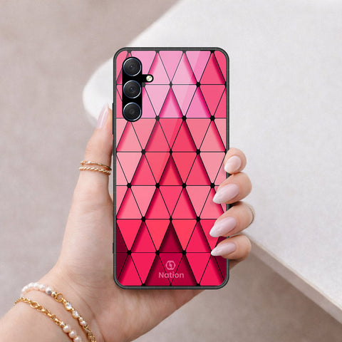 Samsung Galaxy F54 Cover - ONation Pyramid Series - HQ Ultra Shine Premium Infinity Glass Soft Silicon Borders Case