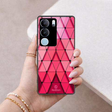 Vivo S17 Pro Cover - ONation Pyramid Series - HQ Ultra Shine Premium Infinity Glass Soft Silicon Borders Case