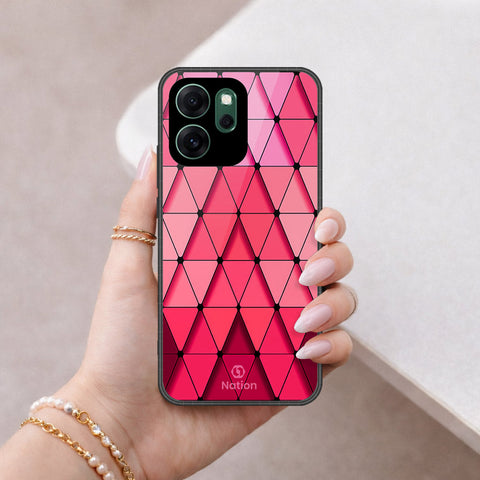 Oppo Reno 14F Cover - ONation Pyramid Series - HQ Ultra Shine Premium Infinity Glass Soft Silicon Borders Case