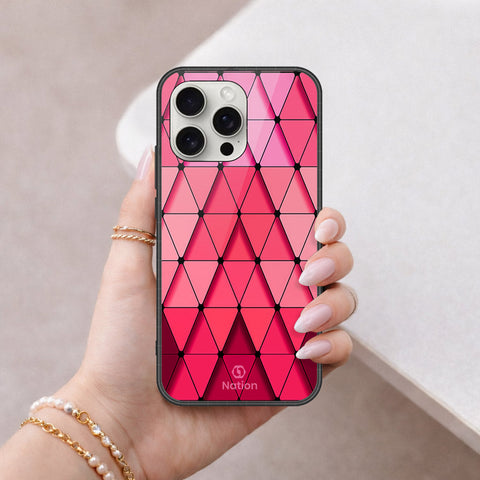 iPhone 16 Pro Max - ONation Pyramid Series - HQ Ultra Shine Premium Infinity Glass Soft Silicon Borders Case