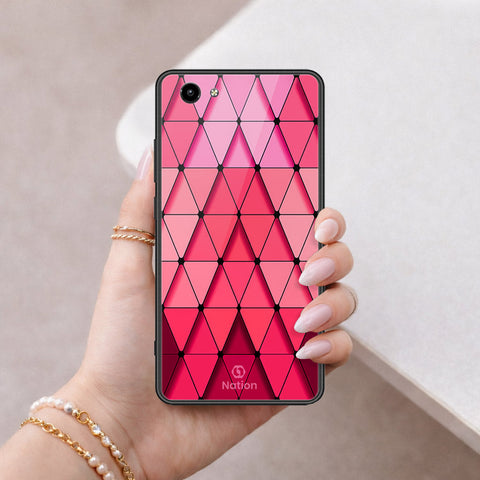 Vivo Y71 Cover - ONation Pyramid Series - HQ Ultra Shine Premium Infinity Glass Soft Silicon Borders Case
