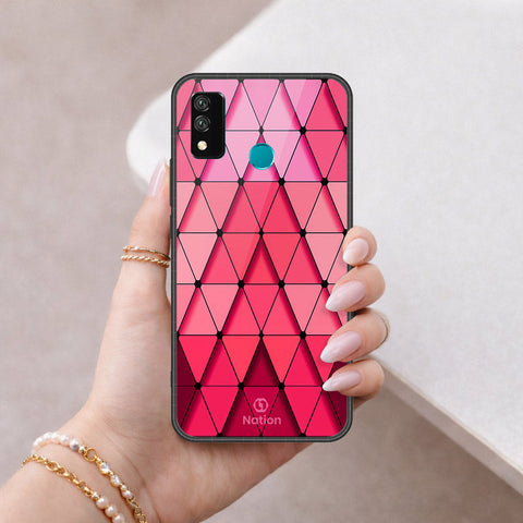 Huawei Y8s Cover - ONation Pyramid Series - HQ Ultra Shine Premium Infinity Glass Soft Silicon Borders Case