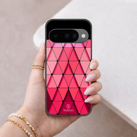 Google Pixel 10 Cover - ONation Pyramid Series - HQ Ultra Shine Premium Infinity Glass Soft Silicon Borders Case
