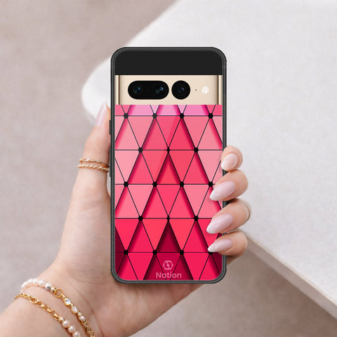 Google Pixel 7 Pro Cover - ONation Pyramid Series - HQ Ultra Shine Premium Infinity Glass Soft Silicon Borders Case