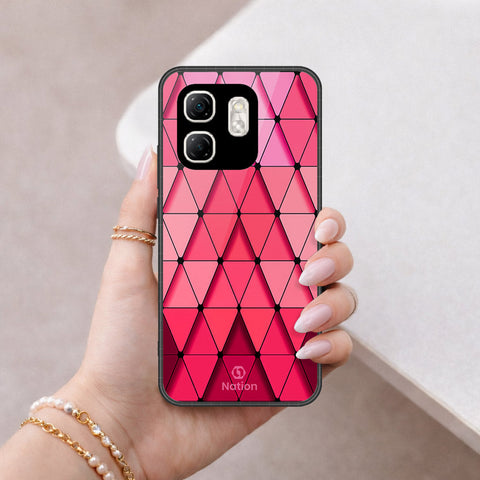 Infinix Hot 50i Cover - ONation Pyramid Series - HQ Ultra Shine Premium Infinity Glass Soft Silicon Borders Case