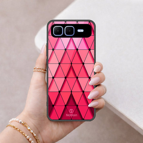 Infinix Smart 10 Plus Cover - ONation Pyramid Series - HQ Ultra Shine Premium Infinity Glass Soft Silicon Borders Case