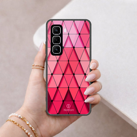 Infinix Hot 60 Pro Cover - ONation Pyramid Series - HQ Ultra Shine Premium Infinity Glass Soft Silicon Borders Case