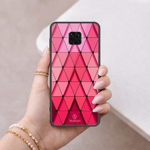 Xiaomi Redmi Note 9S Cover - ONation Pyramid Series - HQ Ultra Shine Premium Infinity Glass Soft Silicon Borders Case