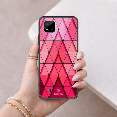 Realme C20A Cover - ONation Pyramid Series - HQ Ultra Shine Premium Infinity Glass Soft Silicon Borders Case