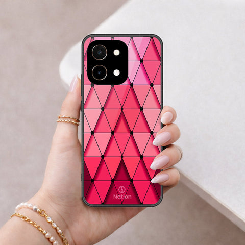 Vivo Y28 4G Cover - ONation Pyramid Series - HQ Ultra Shine Premium Infinity Glass Soft Silicon Borders Case