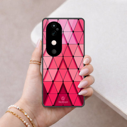 Vivo S19 Pro Cover - ONation Pyramid Series - HQ Ultra Shine Premium Infinity Glass Soft Silicon Borders Case