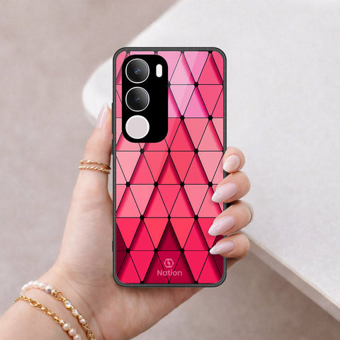 Vivo Y19 5G Cover - ONation Pyramid Series - HQ Ultra Shine Premium Infinity Glass Soft Silicon Borders Case