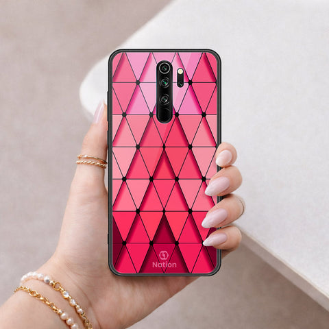 Xiaomi Redmi Note 8 Pro Cover - ONation Pyramid Series - HQ Ultra Shine Premium Infinity Glass Soft Silicon Borders Case