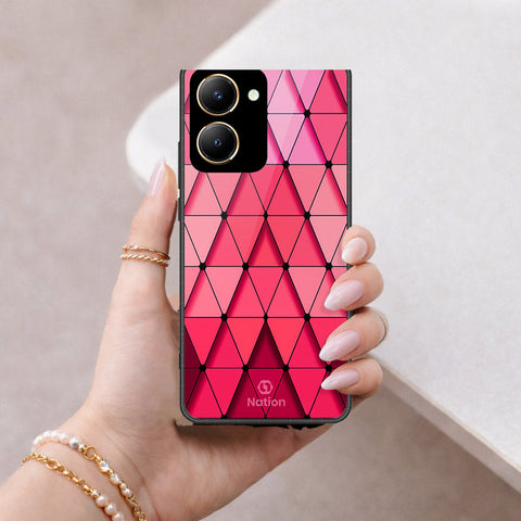 Vivo Y36 4G Cover - ONation Pyramid Series - HQ Ultra Shine Premium Infinity Glass Soft Silicon Borders Case