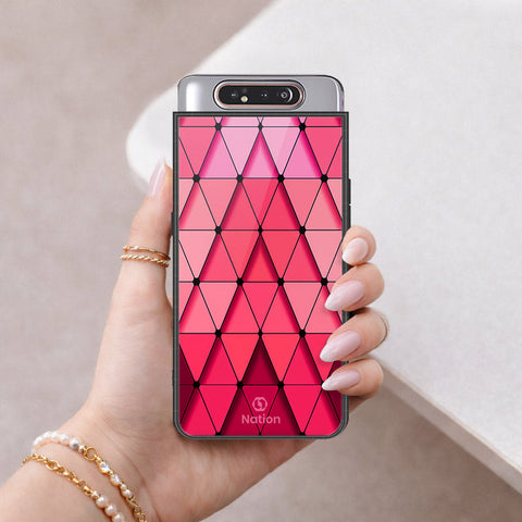 Samsung Galaxy A90 Cover - ONation Pyramid Series - HQ Ultra Shine Premium Infinity Glass Soft Silicon Borders Case