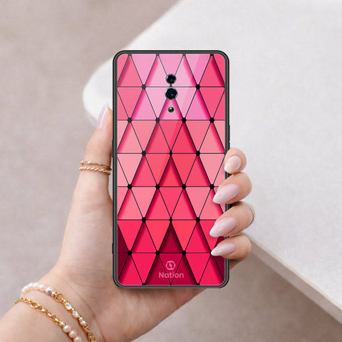 Oppo Reno Cover - ONation Pyramid Series - HQ Ultra Shine Premium Infinity Glass Soft Silicon Borders Case