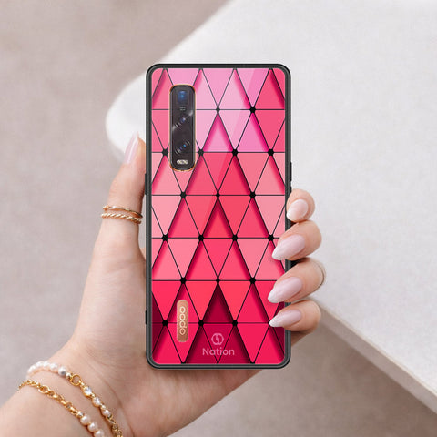 Oppo Find X2 Pro Cover - ONation Pyramid Series - HQ Ultra Shine Premium Infinity Glass Soft Silicon Borders Case