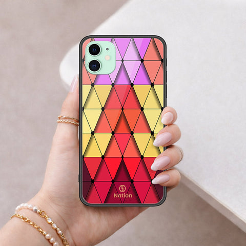 iPhone 11 - ONation Pyramid Series - HQ Ultra Shine Premium Infinity Glass Soft Silicon Borders Case