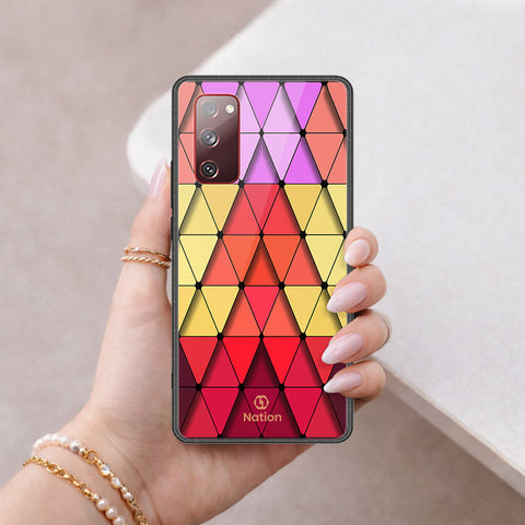 Samsung Galaxy S20 FE Cover - ONation Pyramid Series - HQ Ultra Shine Premium Infinity Glass Soft Silicon Borders Case