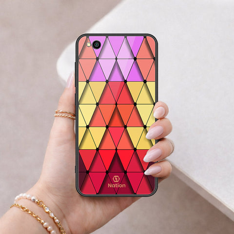 Xiaomi Redmi Go Cover - ONation Pyramid Series - HQ Ultra Shine Premium Infinity Glass Soft Silicon Borders Case
