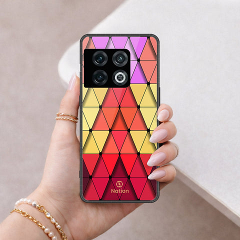 OnePlus 10 Pro Cover - ONation Pyramid Series - HQ Ultra Shine Premium Infinity Glass Soft Silicon Borders Case
