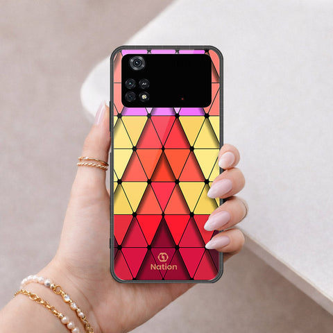 Xiaomi Poco M4 Pro Cover - ONation Pyramid Series - HQ Ultra Shine Premium Infinity Glass Soft Silicon Borders Case